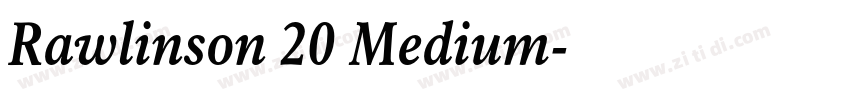 Rawlinson 20 Medium字体转换